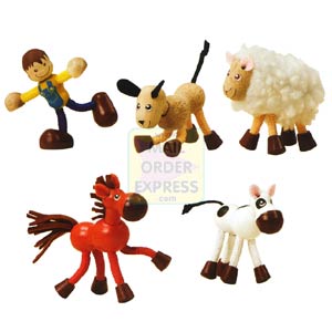 DKL Wonderworld Wonderland Farm Animal Set