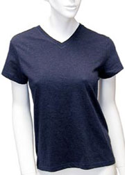 Seamless jersey v-neck t-shirt