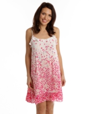 DKNY Charming Siren Chemise - Fucshia Border Ditsy