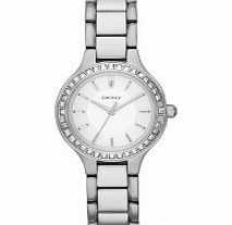 DKNY Ladies Chambers Silver Watch