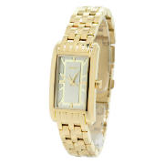 DKNY LADIES GOLD RECTANGULAR BRACELET WATCH