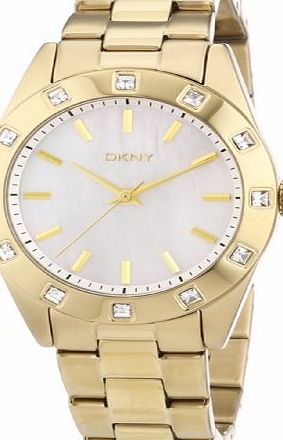 DKNY Ladies Stone Set Gold Tone Bracelet Watch NY8661