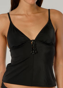 Tropical Chandeliers v neck tankini