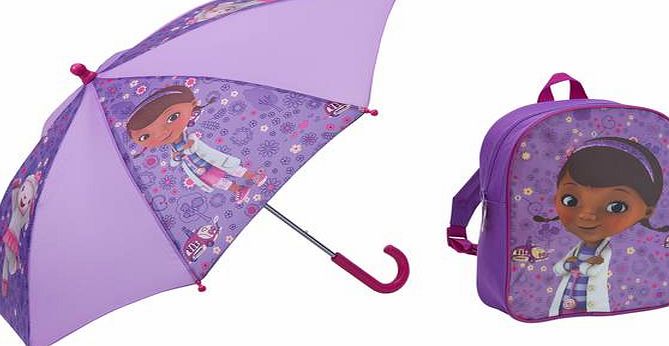 Doc McStuffins Backpack and Umberella - Purple