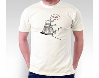 Dalek vs Stairs Cream T-Shirt