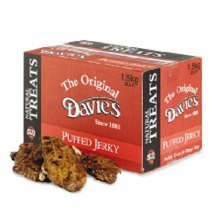 Davies Natural Treats Puffed Jerky 100G X 12 Pack