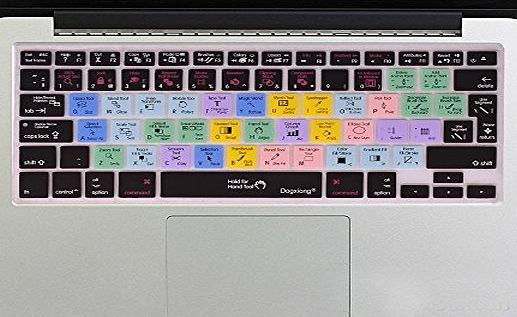 Dogxiong Adobe Illustrator AI English Shortcuts Hot Key Keyboard Skin Hot Keys PS Keyboard Cover for Macbook Air 13 amp; Macbook Pro 13 15 17, Macbook Pro 13 Retina, Macbook Pro 15 Retina ( European/