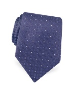 Mini Squares and Circles Geometric Woven Silk Tie