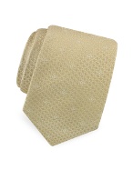 Sand All-over Mini Logo Woven Silk Tie