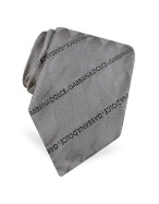 Dolce and Gabbana Wavy Diamonds Signature Stripe Woven Silk Tie