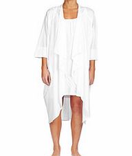 White cotton wrap gown