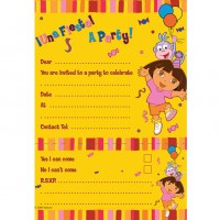 dora the Explorer Party Invitation Pad - 20 invites