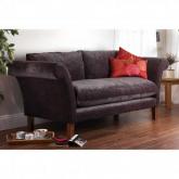 2 Seat Sofa - Linwood Bohemia Velvet Mouse - Light leg stain