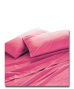 Dorma Percale Collection Double Flat Sheet - Claret.