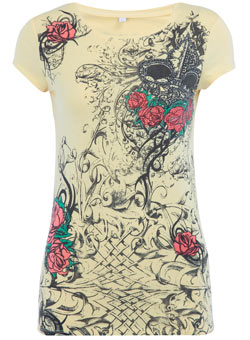 B-Soul yellow roses t-shirt