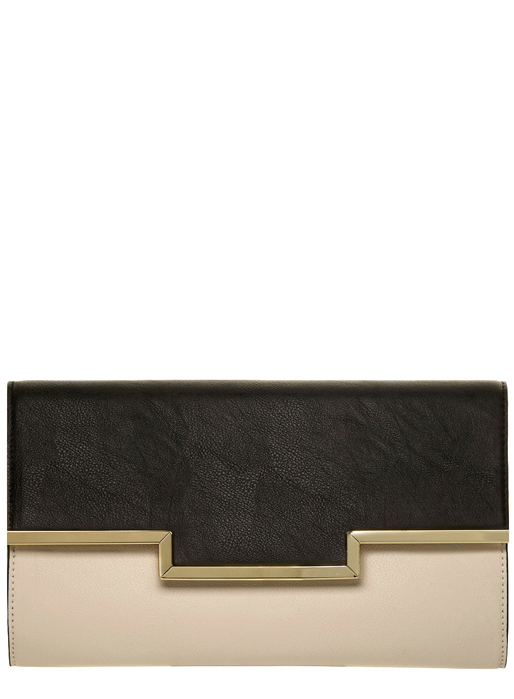 Black and cream stepped clutch 18341832