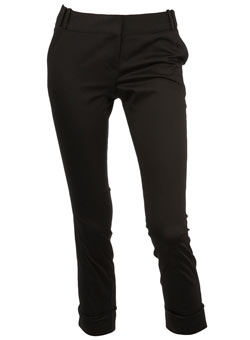 Dorothy Perkins Black ankle crop slim leg trousers