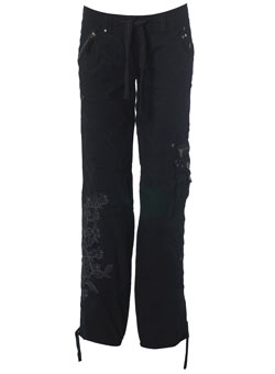 Dorothy Perkins Black diamante trim trousers