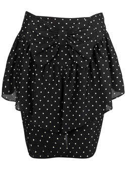 Dorothy Perkins Black heart bow skirt