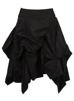 Dorothy Perkins Black hitchy hem skirt