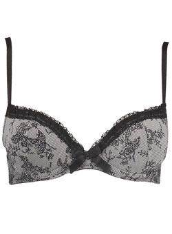 Dorothy Perkins Black lace print bra