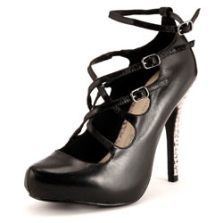 Black multi strap shoes