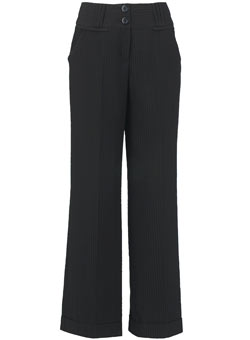 Dorothy Perkins Black self stripe trousers