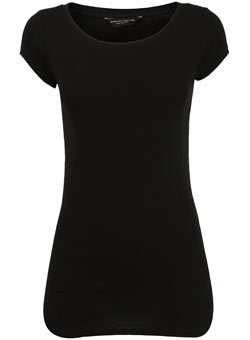 Dorothy Perkins Black slash neck top