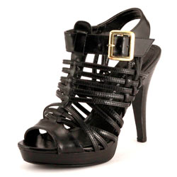 Black strap sandals