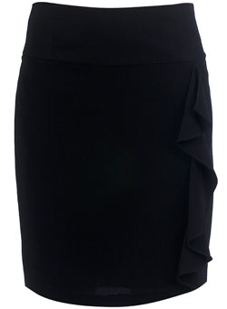 Dorothy Perkins Black waterfall skirt