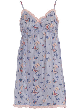 Dorothy Perkins Blue butterfly sleep chemise DP33311021