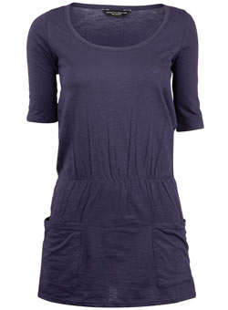 Dorothy Perkins Blue pocket slubby tunic