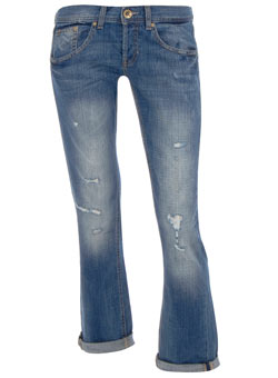 Dorothy Perkins Blue ripped boyfriend jeans