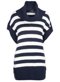 Cream/navy stripe tabard jumper