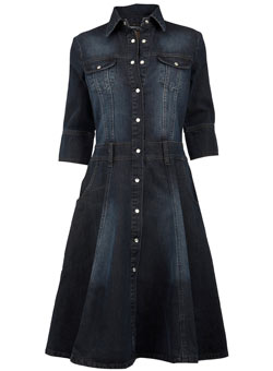 Dorothy Perkins Dark indigo denim shirt dress