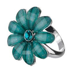 Facet flower ring