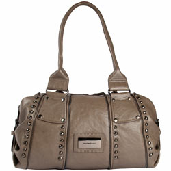 Dorothy Perkins Fiorelli taupe stud zip bowler