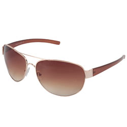 Gold metal aviator sunglasses