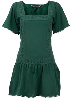 Dorothy Perkins Green crochet tunic