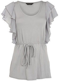 Dorothy Perkins Grey chiffon shirt