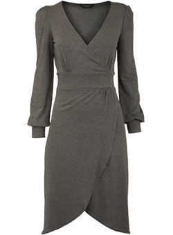 Dorothy Perkins Grey long sleeve jersey dress