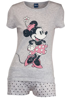 Grey Minnie tee and short set