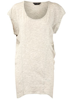 Grey scoop panel tee