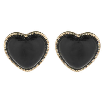 Heart stud earrings