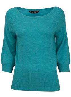 Jade slash neck jumper