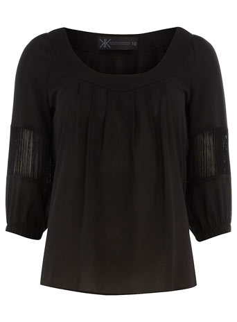 Kardashian black puff blouse DP36000101