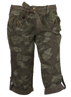 Khaki camo long shorts