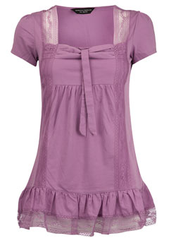 Dorothy Perkins Lavender bow top