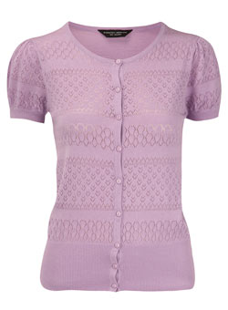 Dorothy Perkins Lilac pointelle cardigan