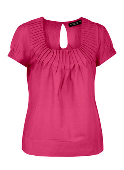 Dorothy Perkins Magenta pintuck top